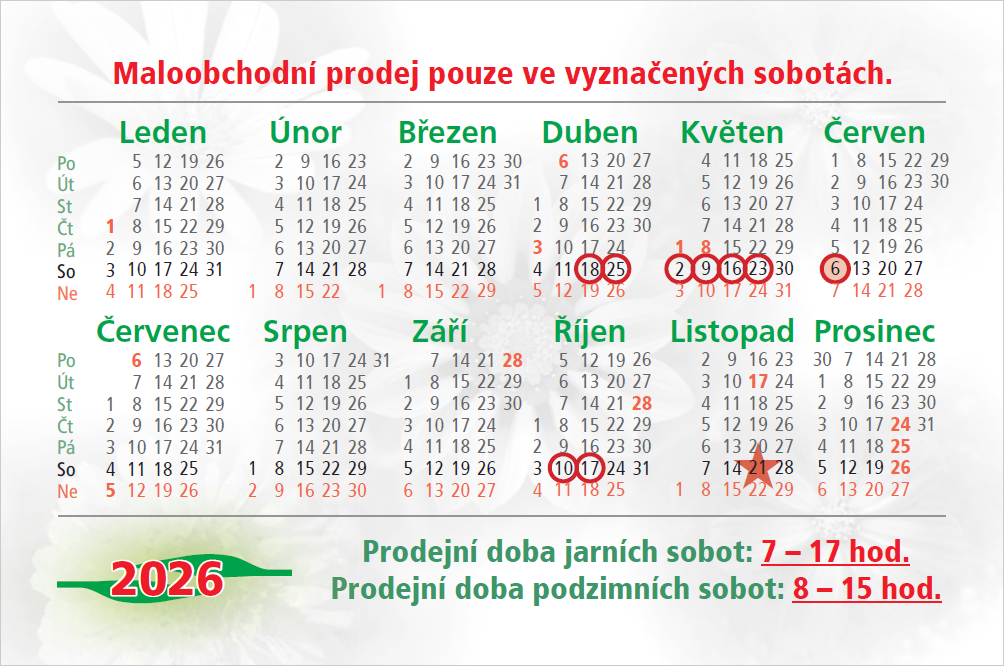 Kalendář akcí 2026